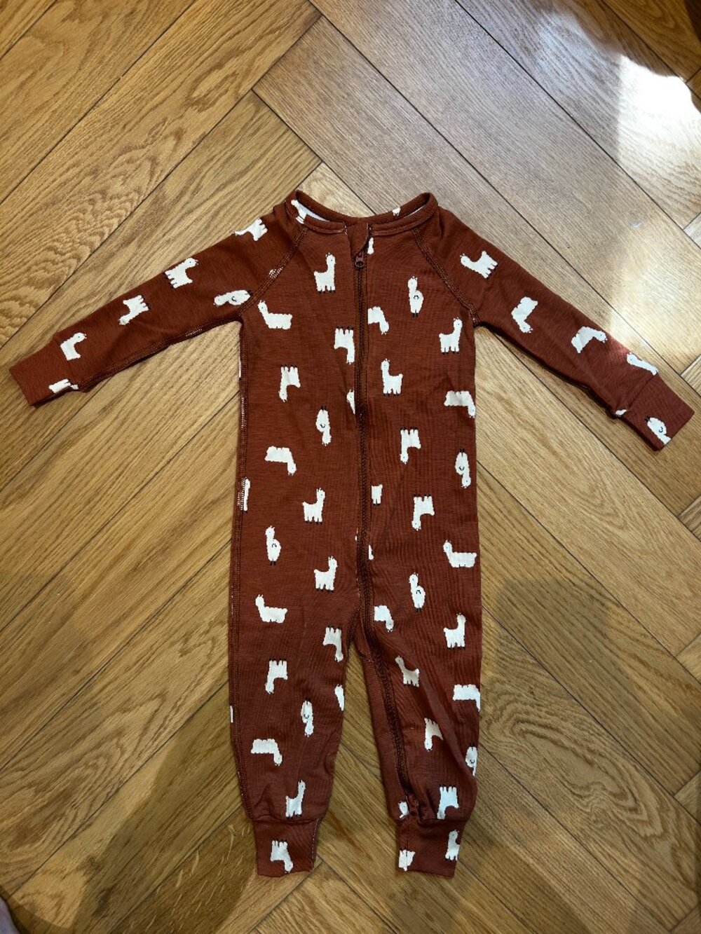 Hanna Andersson Pajamas 75cm Alpacas Llamas Orange